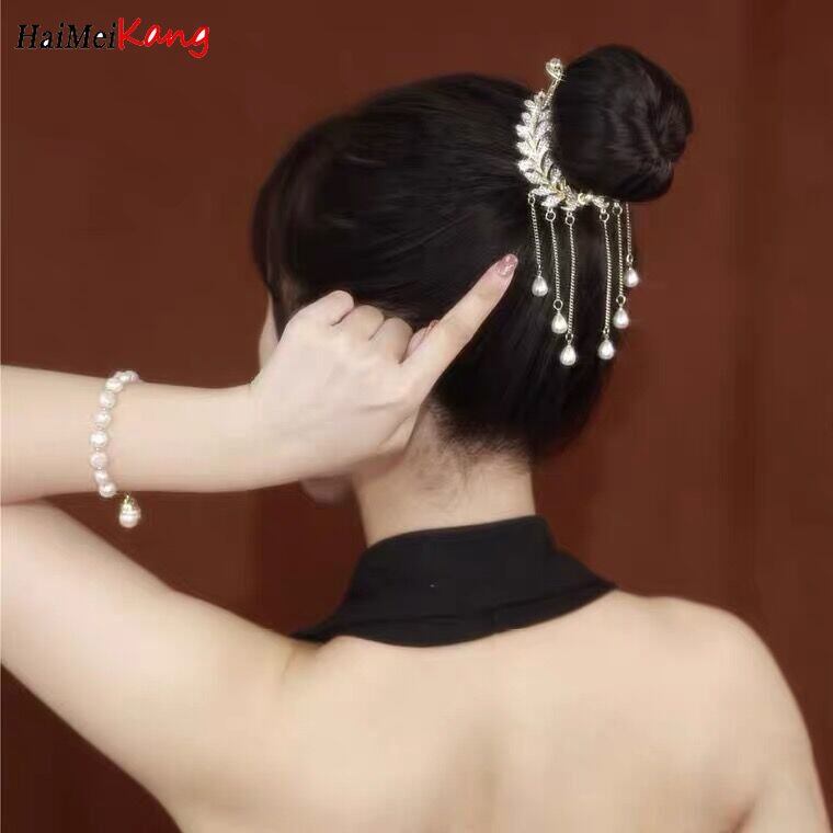 Phụ kiện thời trang cá tính phong cách cổ điển khóa đuôi ngựa kẹp tóc hàn quốc