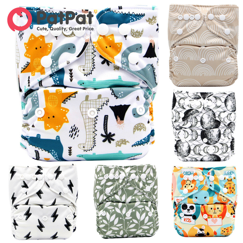 PatPat Baby Supplies Pocket Washable Reusable Cloth Nappy Diaper without Insert Recommend Weight 0-15KG ราคา 118 บาท*ส่งฟรี