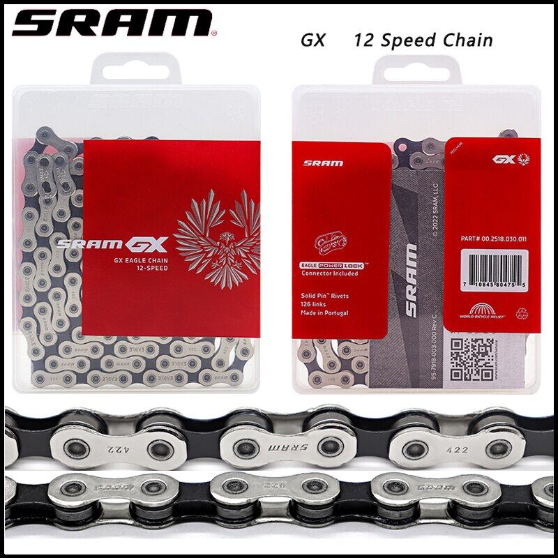 Sram gx eagle 12 tốc độ chuỗi cho mtb xe đạp leo núi 126l xích xe đạp bạc ban đầu sram phụ kiện xe đạp