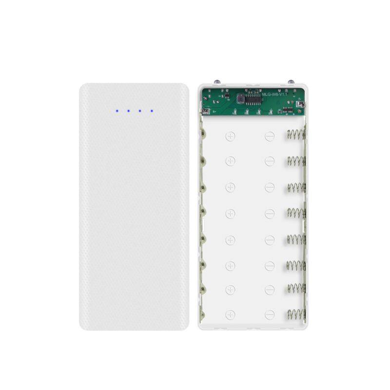 PanPan 5V Dual USB 8x 18650 Power Bank Type C USB Battery Box Mobile Phone Charger DIY Shell Case For Cellphone Tablet