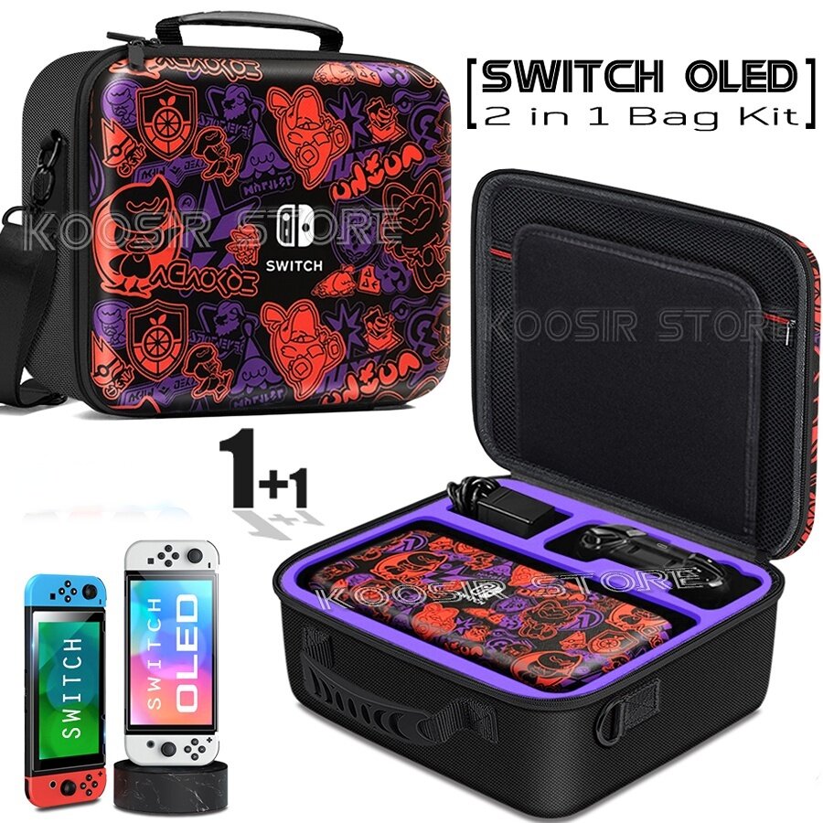 Pokemon Scarlet And Violet Túi Lưu Trữ Cho Bộ Chuyển Đổi Nintendo & Switch Oled Vòng Thể Dục Túi Dung Lượng Lớn