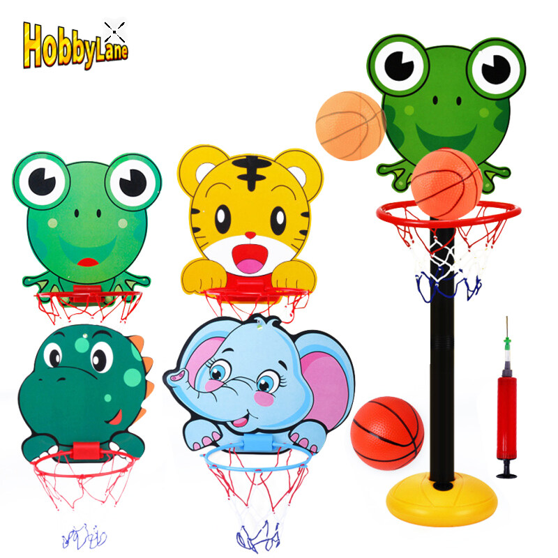 Hobbylane Hàng có sẵn Bộ Vòng bóng rổ trẻ em Trụ bóng rổ treo động vật