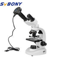 SVBONY SV605 Microscope 80X-1600X Double Barrel Biological Power And Battery Dual Supply System for Laboratory and Student Use