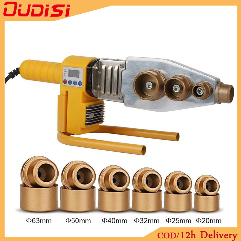 Oudisi máy hàn ống nhựa φ20-63mm 220v 1000w máy hàn ppr máy hàn ống nước để làm nóng màn hình kỹ thuật số ppr có hộp
