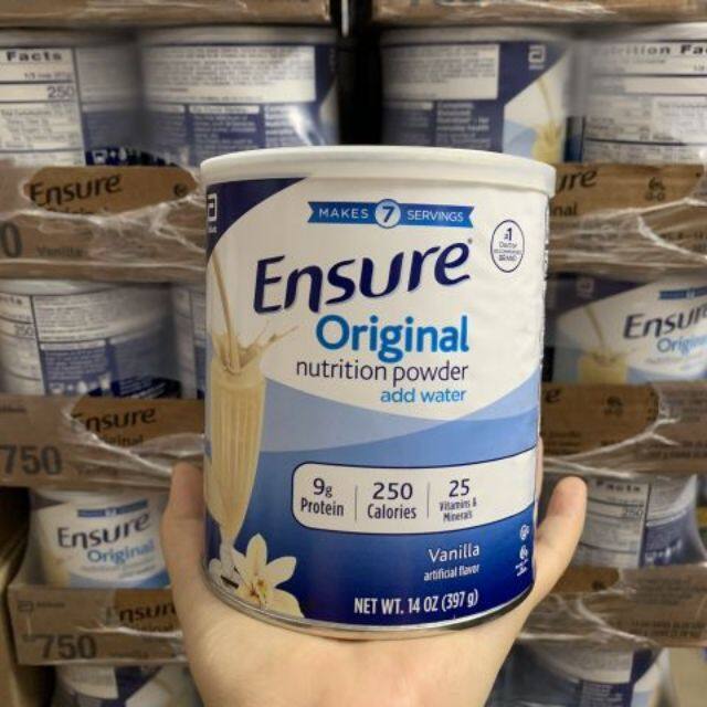 Sữa ensure mỹ original nutrition powder 397g mẫu mới vanilla date 2023