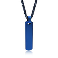 Vnox Initial Bar Necklace Kwintas for Men Thick Geometric Vertical Bar Pendant with A-Z L ettersCasual Simple Collar Gift for Him