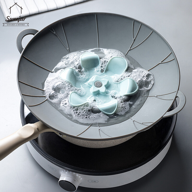 Nắp Nồi Silicon Chống Tràn Nắp Giữ Nhiệt Giá Hấp Dụng Cụ Nhà Bếp Đa Năng