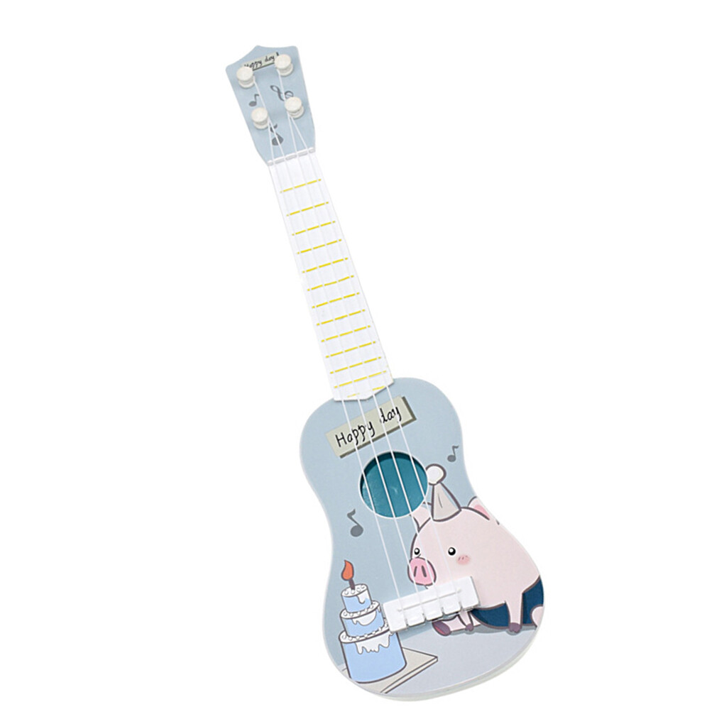 Đàn ukulele hoạt hình cho trẻ em đàn ghi ta 4 dây nhạc cụ giáo dục sớm cho trẻ em