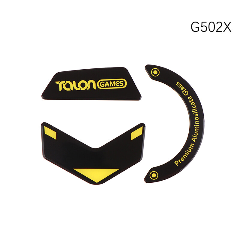 Jointflowers 1 gói Talongames Tấm trượt Chuột thủy tinh lướt miếng lót chân đế chuột sticker cho G502 g502x Pulsar X2 x2mini viền cong tròn