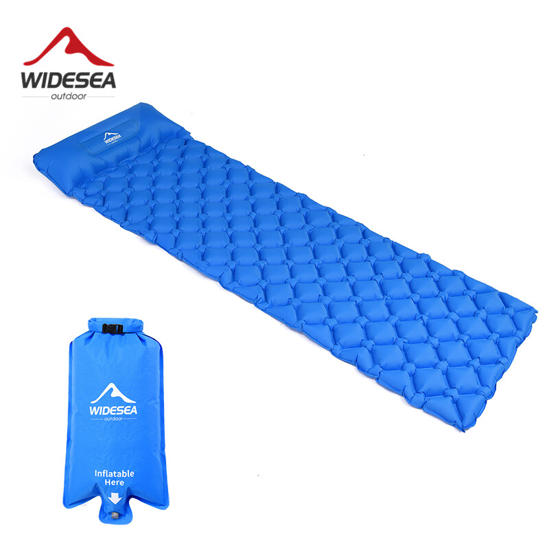 Widesea Đệm Ngủ Cắm Trại Nệm Hơi Bơm Hơi Thảm Ngoài Trời Đệm Siêu Nhẹ Cho Giường Nội Thất Gối Đi Bộ Đường Dài Leo Núi
