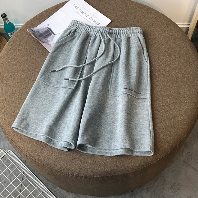  LUCKIN Cửa Hàng Ngắn Đối Với Phụ Nữ Quần Short Mùa Hè Quần Thể Thao Nữ Trang Phục Ngoài Mới 2025 Quần Ống Rộng Thường Ngày Đàn Hồi Eo 