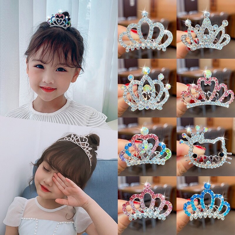 Phụ Kiện Tóc Cho Trẻ Em Kẹp Tóc Vương Miện Công Chúa Bé Gái Phụ Kiện Tóc Cho Trẻ Em Lược Cài Tóc Lược Chèn