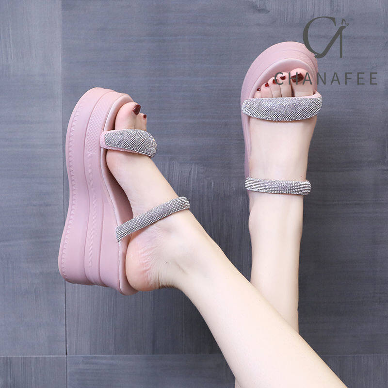 Xăng đan đế xuồng mũi tròn cho nữ xăng đan đế xuồng màu kẹo xăng đan đế xuồng cao gót thời trang xăng đan thường ngày xăng đan thể thao chống trượt hở ngón cho nữ sinh mùa hè 060101