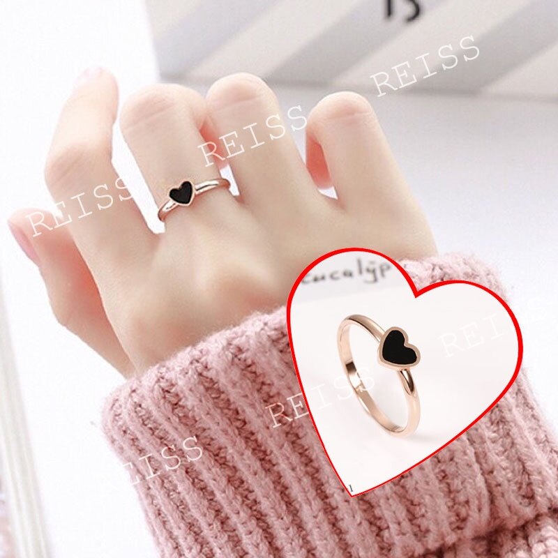 Nhẫn Trái Tim Tình Yêu Mẫu Mạ Vàng Hồng 18K Bulga