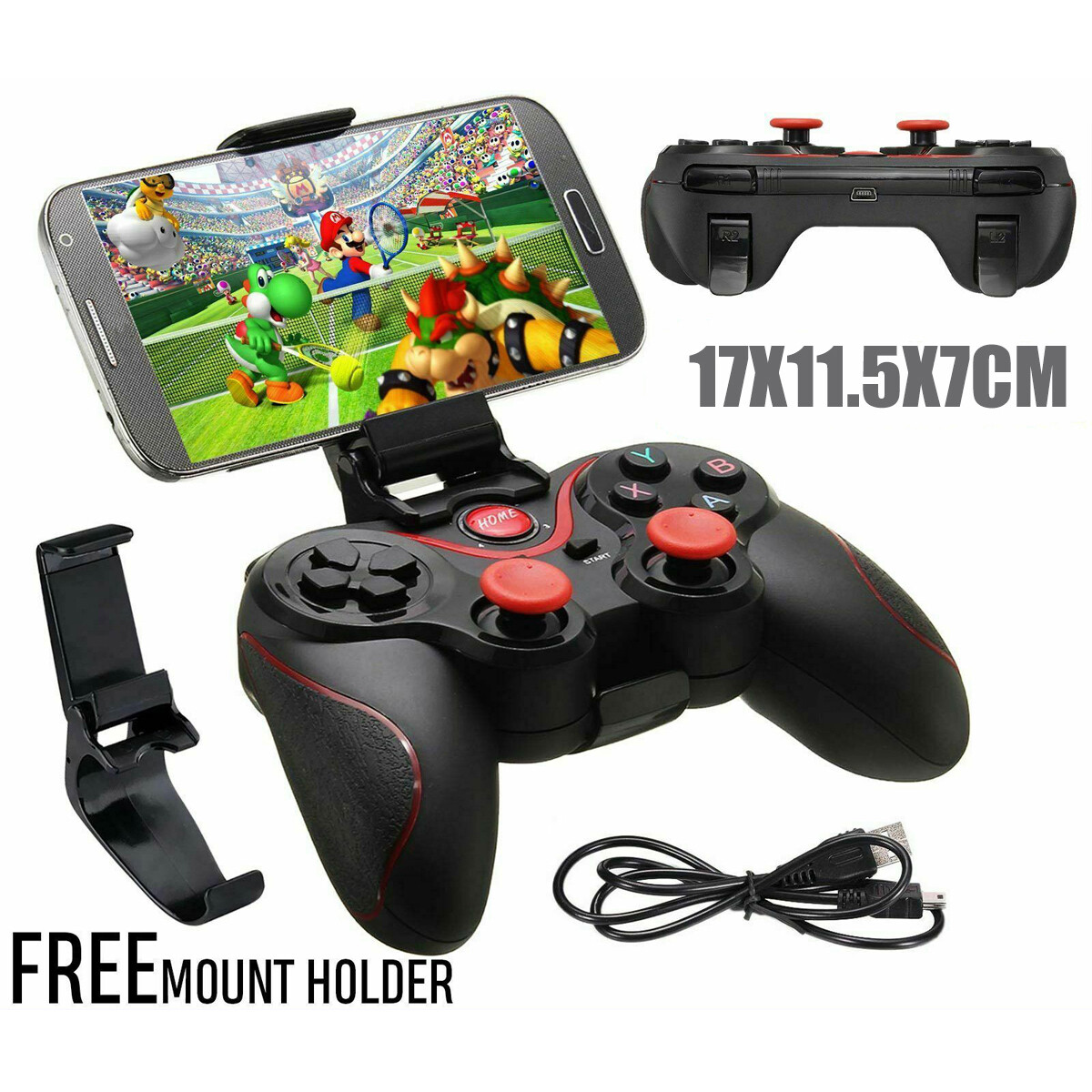Tay cầm thiết bị điều khiển tay cầm chơi game không dây Bluetooth X3 cho Android điện thoại thông minh của Apple