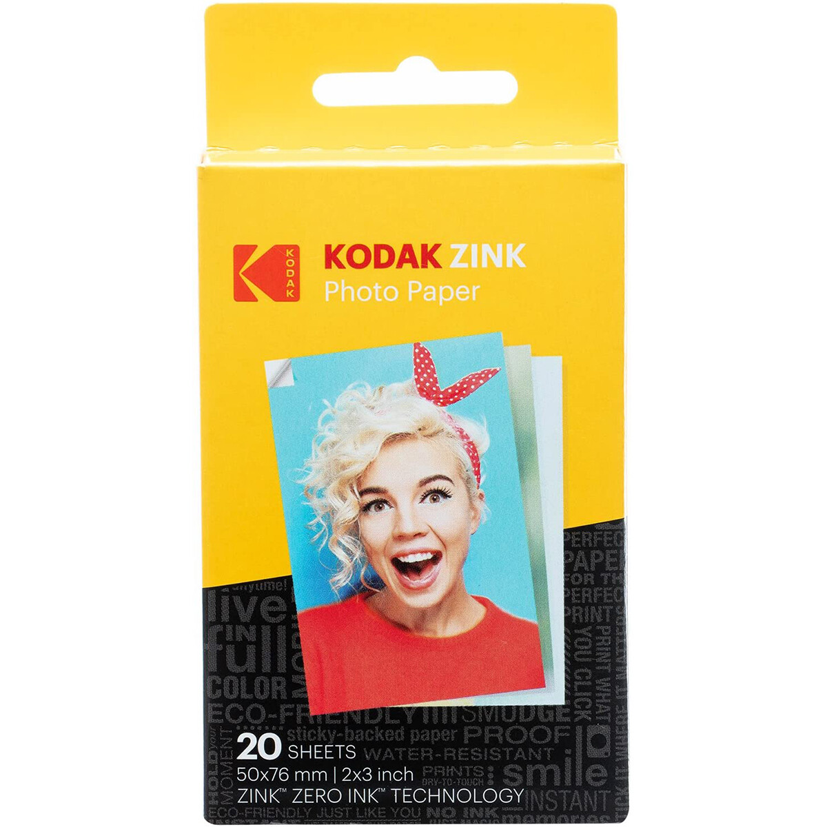 Giấy ảnh kodak zink 2x3 inch dán lại 20 tờ cho kodak smile kodak step printomatic