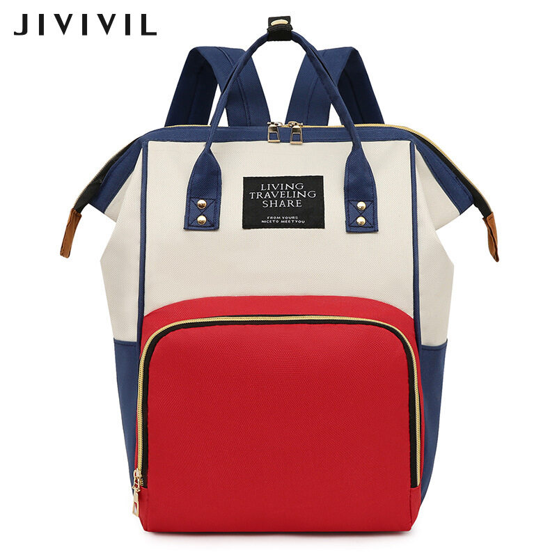 JIVIVIL Túi Mommy Bag Màu Be Đỏ Màu Xanh Dương Phù Hợp Với Khô Và Ướt Túi Riêng, Dung Tích Lớn Trọng Lượng Nhẹ Mẹ Và Túi Trẻ Em