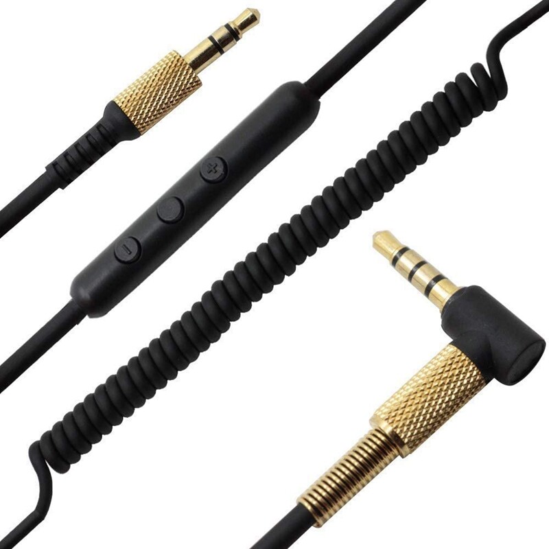 3.5mm Extension Cable Replacement Headphones Cable with Microphone Volume