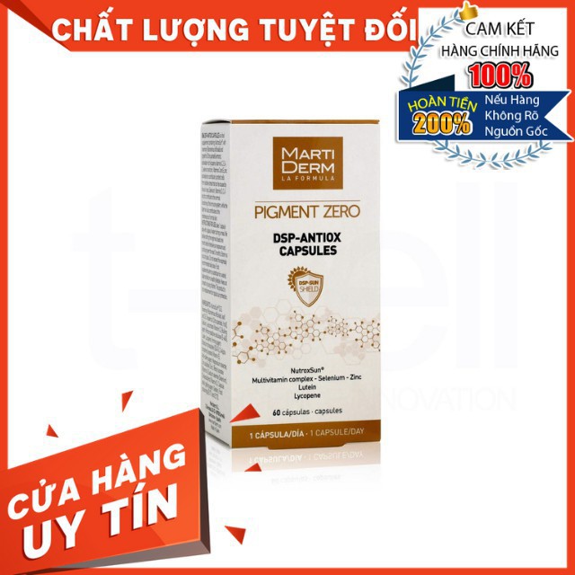 Viên Uống Chống Nắng Giảm Nám Trắng Da MartiDerm Pigment Zero DSP Antiox Capsules 60 Viên - MartiDerm - DuocmyphamDrAn