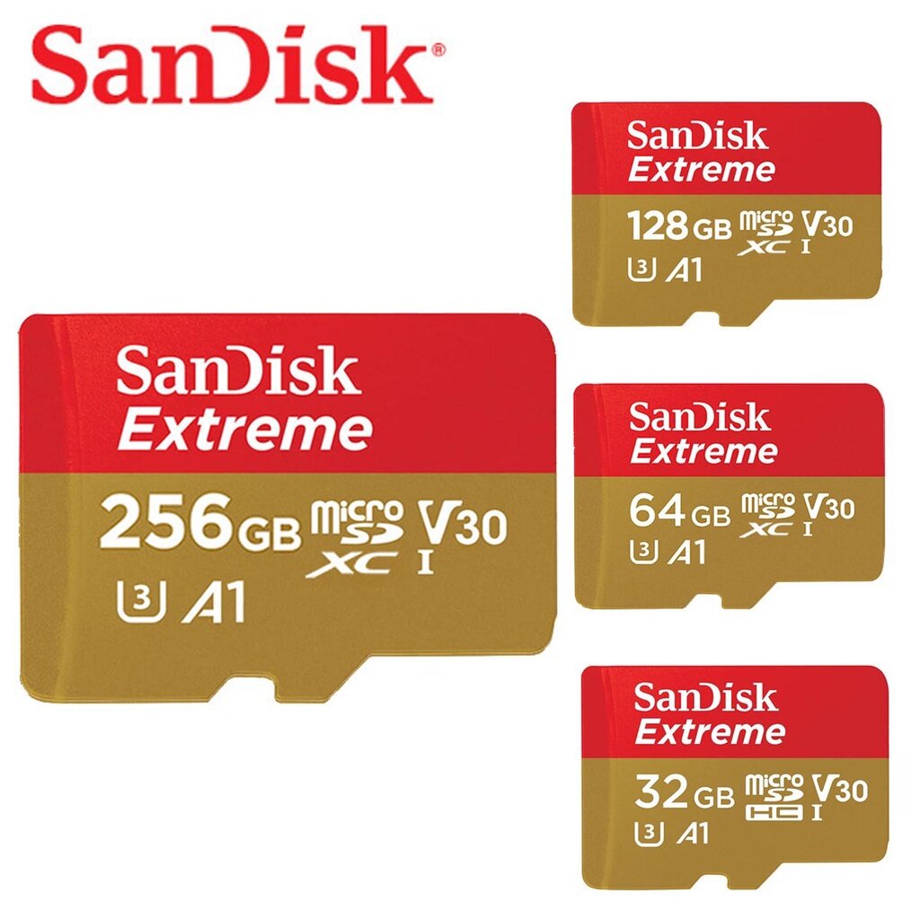 COD Sandisk Extreme Memory Card A2 U3 256GB 512GB 128GB 64GB 32GB Micro SD
