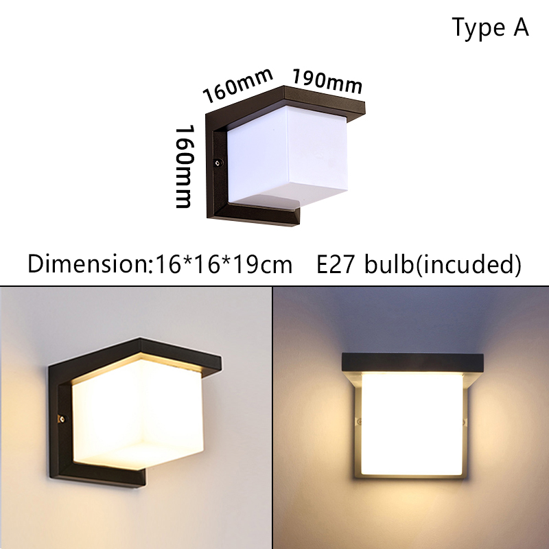Outdoor Wall Light LED Wall Lights & Sconces Waterproof Lampu Dinding Garden Gate Decoration Lamp