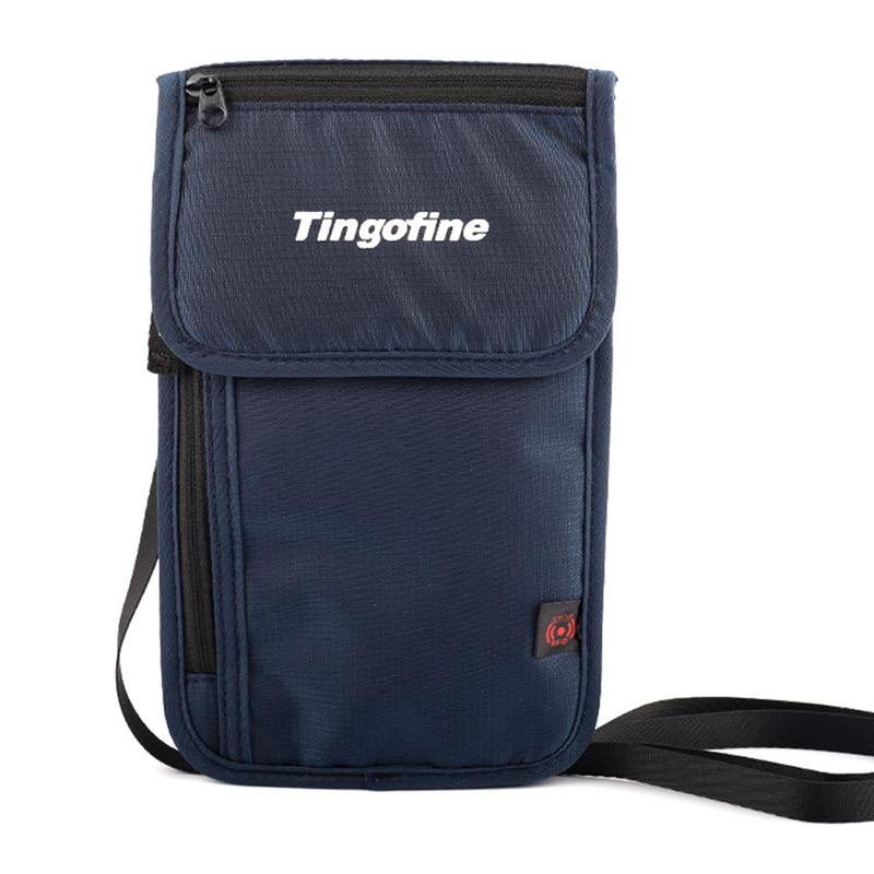 Túi Đeo Cổ Hộ Chiếu Du Lịch Chống Trộm Bằng Nylon Túi Đựng Ví Điện Thoại Chặn RFID Cho Nam Và Nữ Túi Đeo Chéo Mini