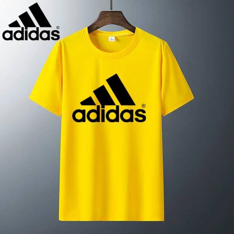 Adidaseˉ áo thun cotton ngắn tay mùa hè cho nam áo nỉ cổ tròn mới áo thường ngày dáng rộng
