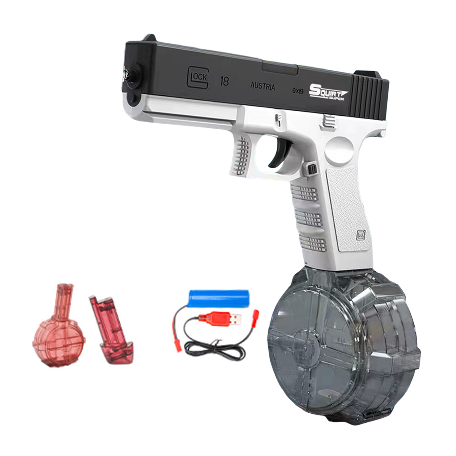 microgood 1 Set Water Fight Toys Leak-proof Upgraded Motor Power Smooth Large Capacity Water Storage Bin Novel Recreational Safer to Play Automatic Toy Water Shooters Outdoor Toys ราคา 284 บาท*ส่งฟรี
