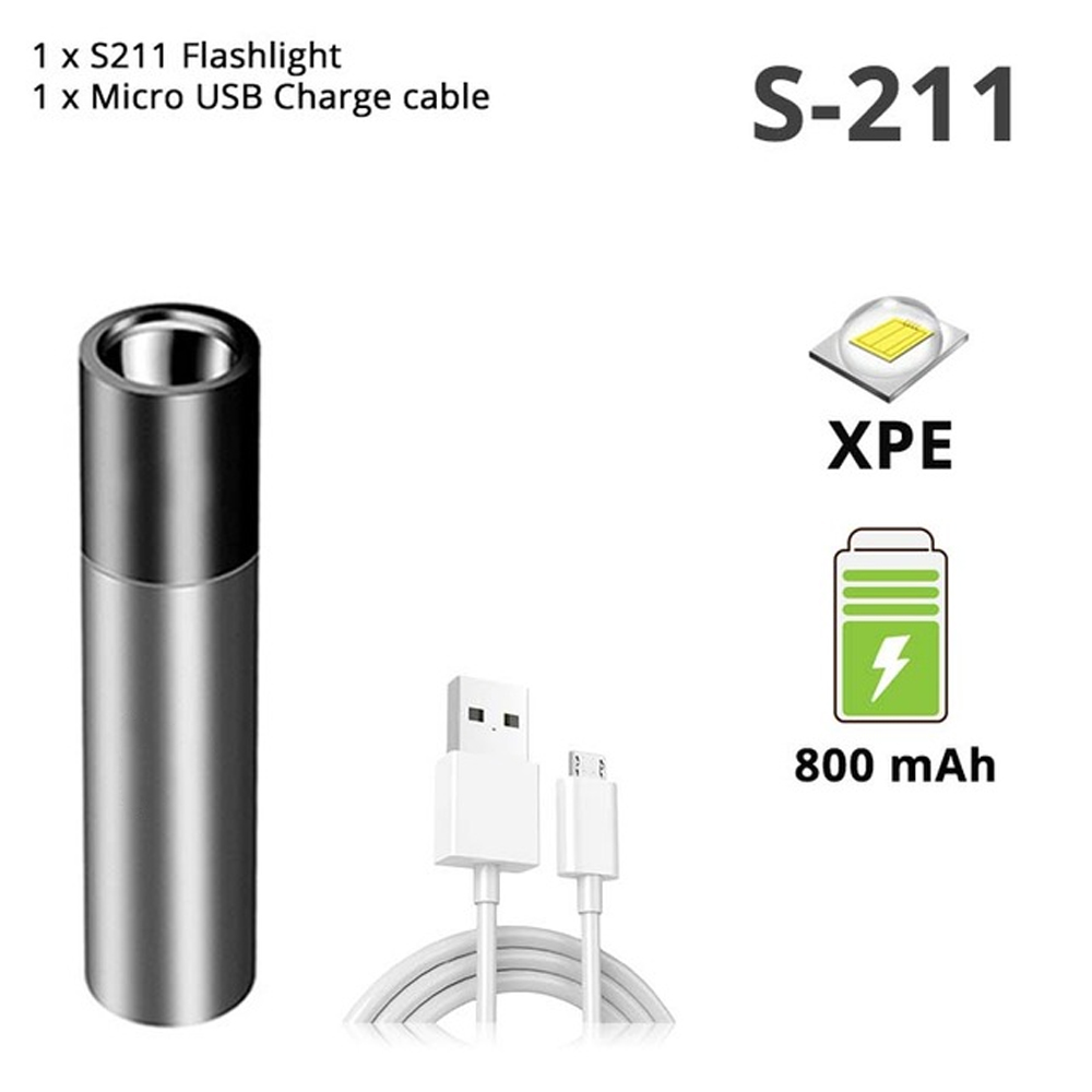 Seasboat đèn pin led sạc usb với đèn led t6 pin lithium 1200mah tích hợp đèn cắm trại không thấm nước đèn pin có thể thu phóng 1