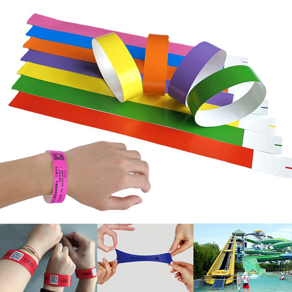 100pcs bên dây đeo cổ tay người lớn giấy Vòng tay tiên tiến bên dây đeo cổ tay tổng hợp giấy dây đeo cổ tay