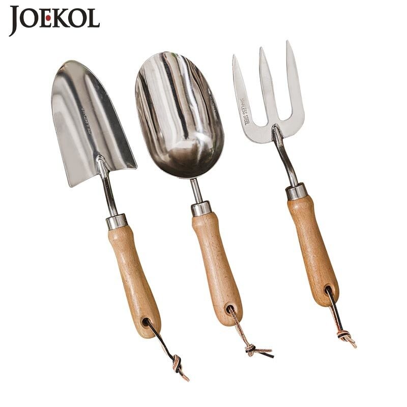Bộ dụng cụ làm vườn chịu lực cao răng cào thép không gỉ/nĩa/xẻng Bộ dụng cụ làm vườn Bộ dụng cụ trồng cây tay trong nhà và ngoài trời