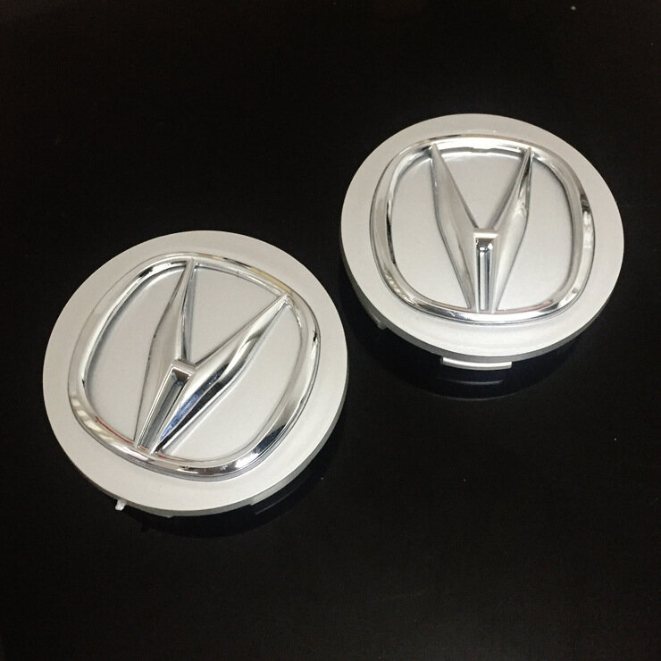 4Pcs 3D trục bánh xe Nắp chụp mâm xe 69Mm Cho Honda Acura Hubcap Bìa Logo Lốp nắp chụp mâm xe Huy Hiệu Bạc Biểu Tượng