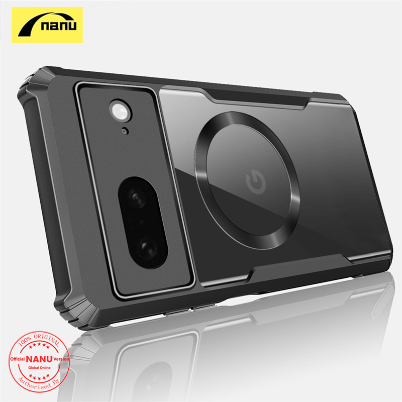 Nanu cho Google Pixel 7 vỏ điện thoại vỏ hút nam châm mềm bốn góc vỏ mềm chống sốc Ốp lưng trong suốt vỏ cứng bảo vệ máy ảnh mỏng