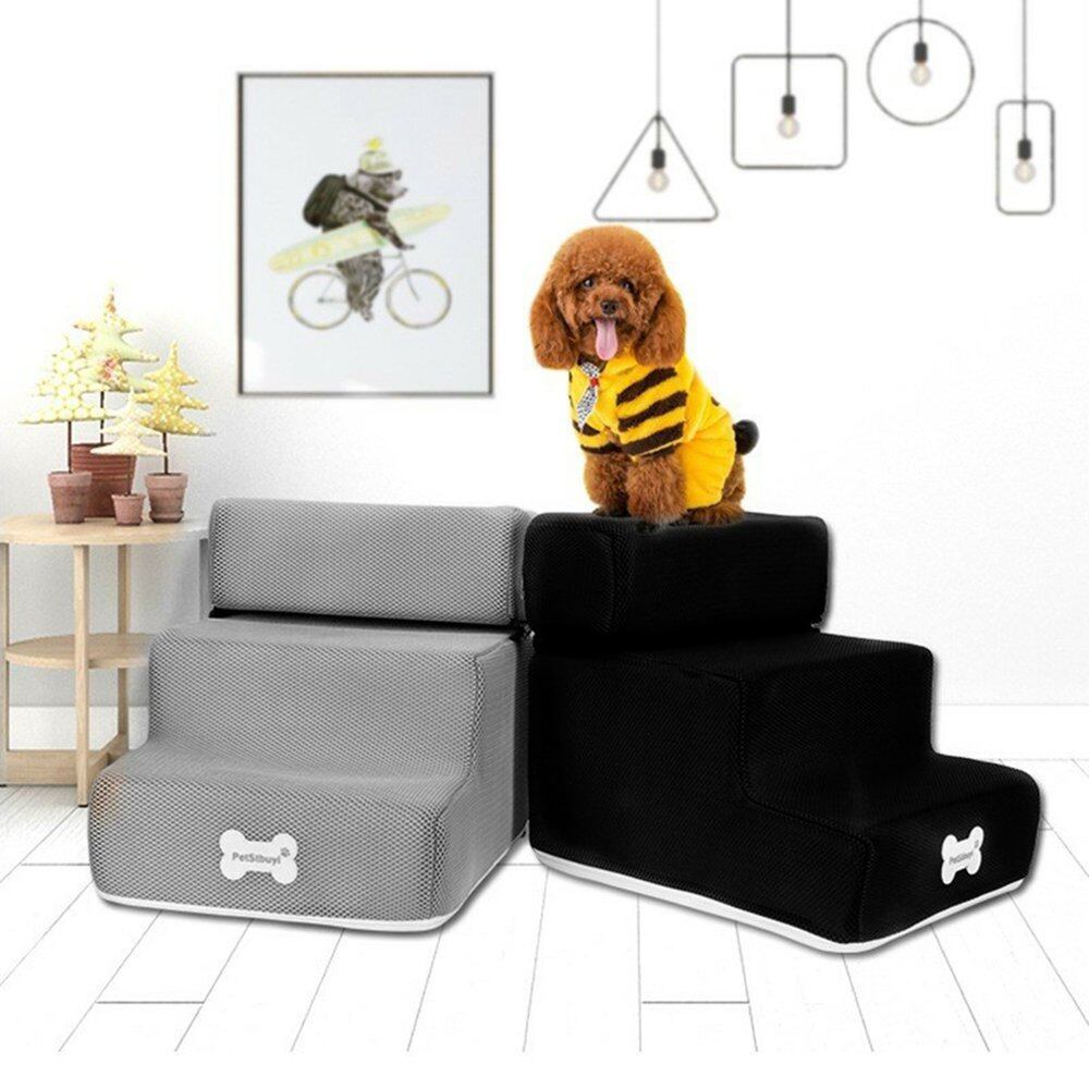 Thang dốc cho thú cưng cầu thang nhỏ cho thú cưng thang giường 3 bậc cho thú cưng chó và mèo