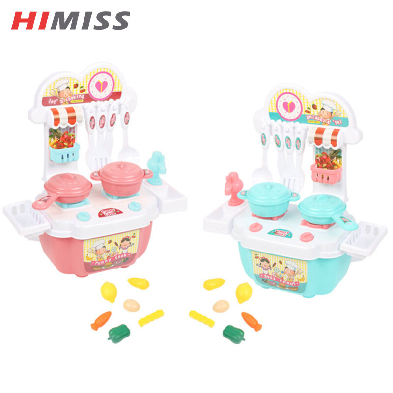 HIMISS RC Children Playing House Kitchen Cooking Table Set Mini Simulation