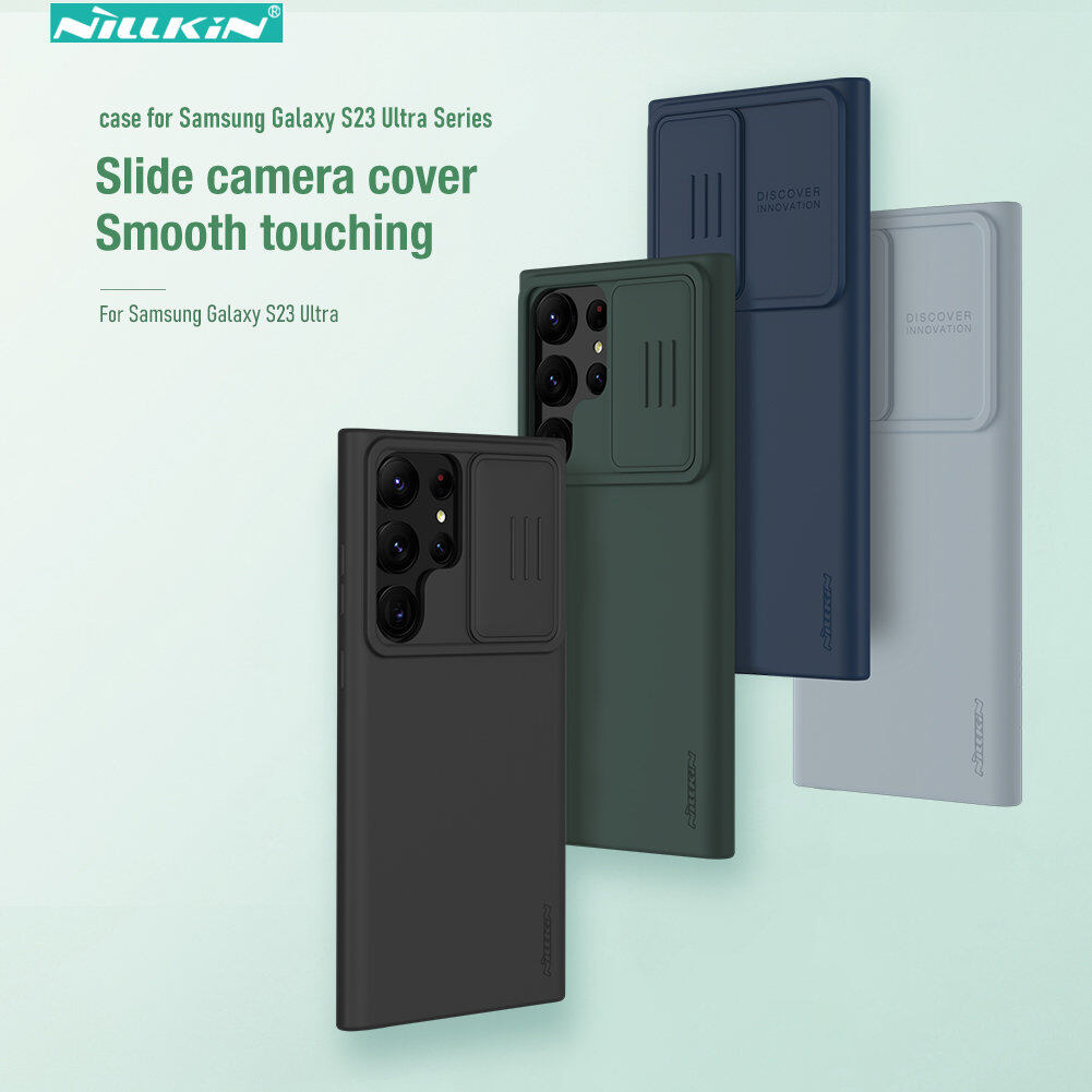 Nillkin Ốp Bảo Vệ Máy Ảnh Silicon Lỏng Cho Samsung Galaxy S23 Ultra Ốp Trượt Ống Kính Ốp Lưng Chống Sốc Ốp Điện Thoại Silicon Mượt CamShield