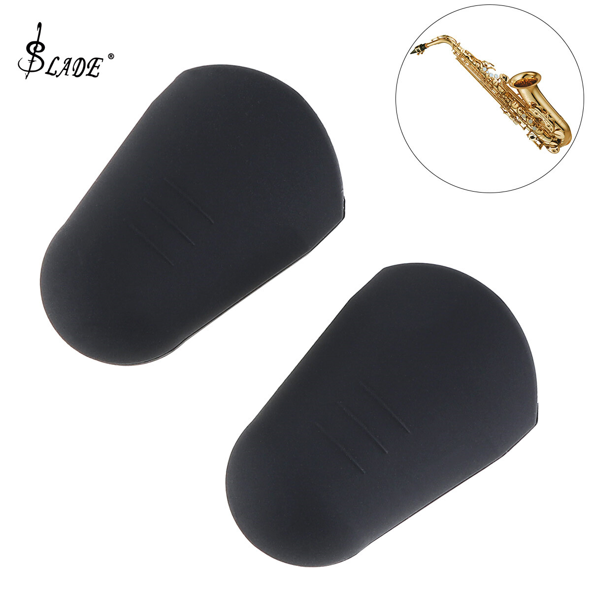 SLADE 2 Chiếc Kèn Saxophone Alto Tenor Soprano Bằng Cao Su Ống Sáo Kèn Clarinet Đầu Mũ Bảo Vệ, Cho KÈN Saxophone/Kèn Clarinet