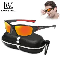 LouisWill แว่นกันแดดชาย 2021 แว่นตาขี่แว่นกันแดดกิจกรรมกลางแจ้งแว่นกันแดด UV400 แว่นตากันแดด แว่นโพลาไรซ์ สำหรับกล่องผู้ชายแว่นตากันแดดสีดำสไตล์วินเทจ