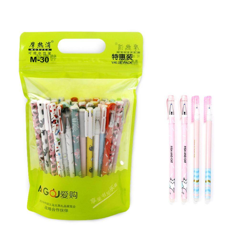 10/20 Cái Bút Gel Xóa Được Ma Thuật Mực Xanh Dương Màu Đen Động Vật 0.35Mm Trường Văn Phòng Phẩm
