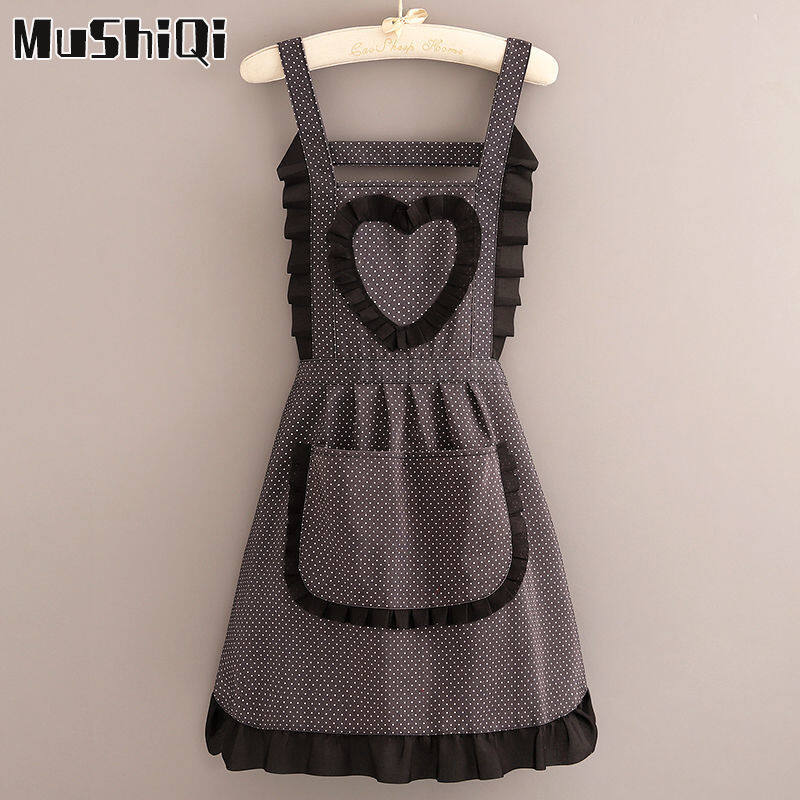 MUSHIQI tạp dề tạp dề vải tạp dề không thấm nước Tạp dề có ren tạp dề nấu ăn tạp dề người lớn tạp dề nhà bếp Tạp dề vải chống rỉ Tạp dề bảo hộ lao động