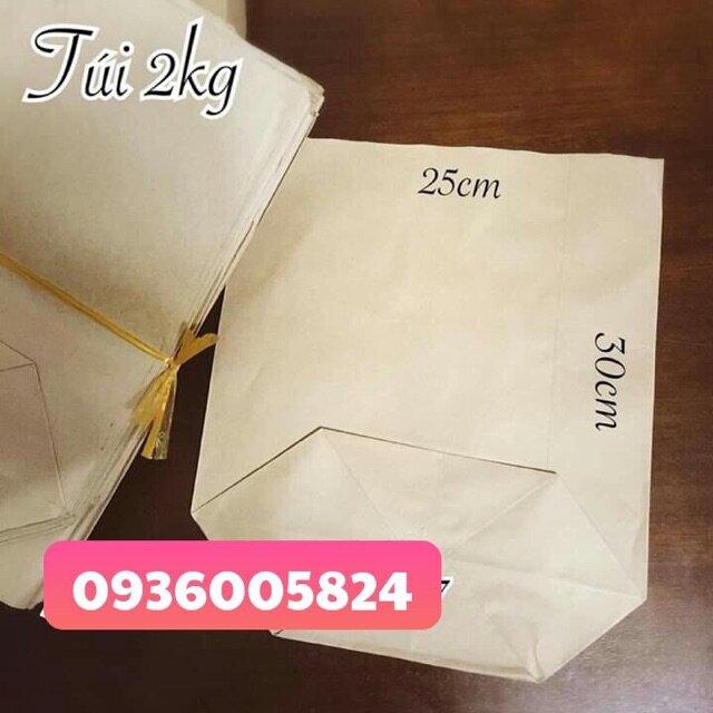 50 Túi Giấy T2 ( 25X30) Túi Giấy Kraft