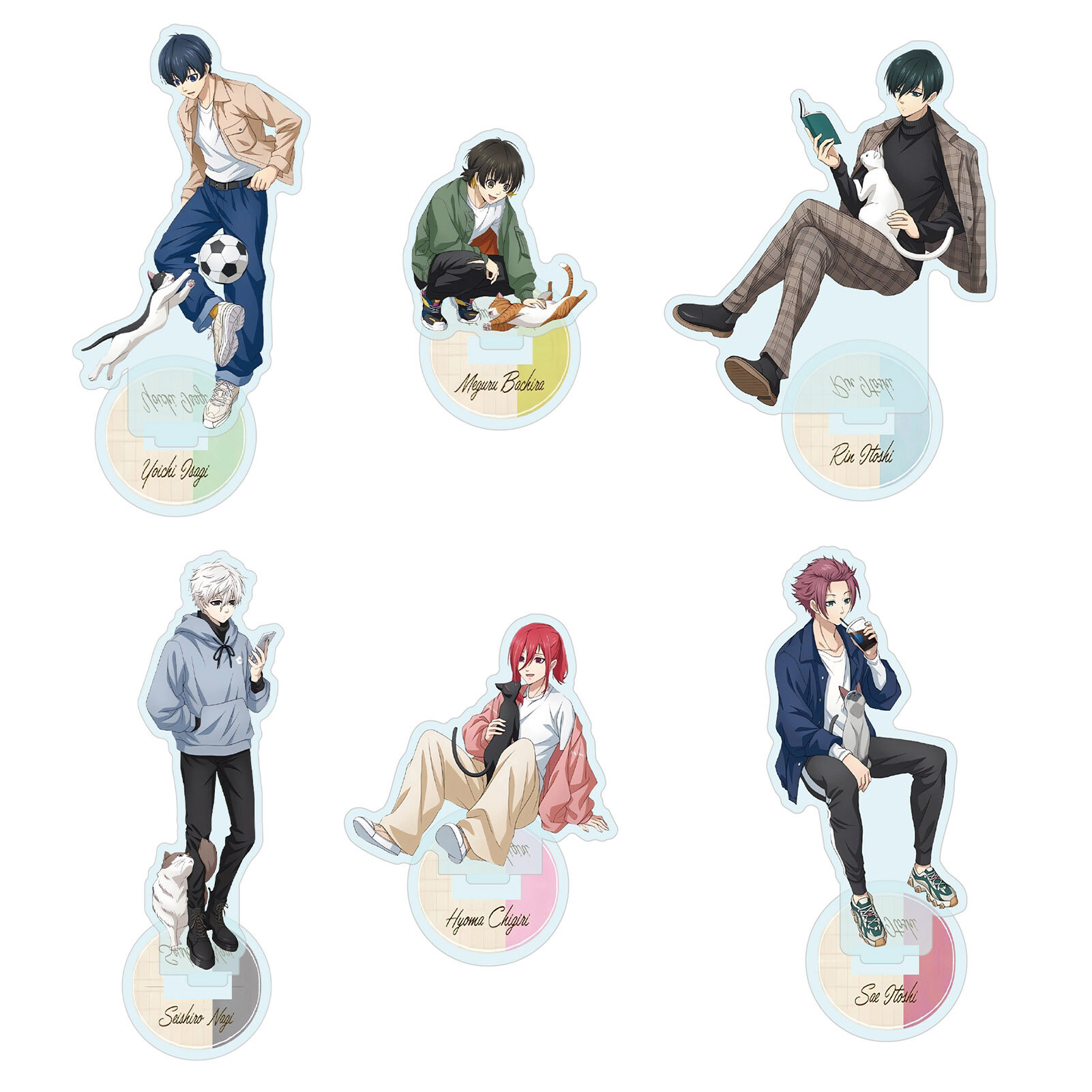 Compra online de Anime BLUE LOCK Figuras Isagi Yoichi Cosplay Acrílico  Stand Modelo Plate Desk Decor Standing Sign Toy Props Natal