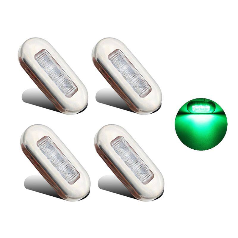 Đèn LED 4X3 12V Đèn Đánh Dấu Bên Hông Cầu Thang Thuyền Đèn Báo Tín Hiệu Rẽ Phụ Kiện Tàu Biển