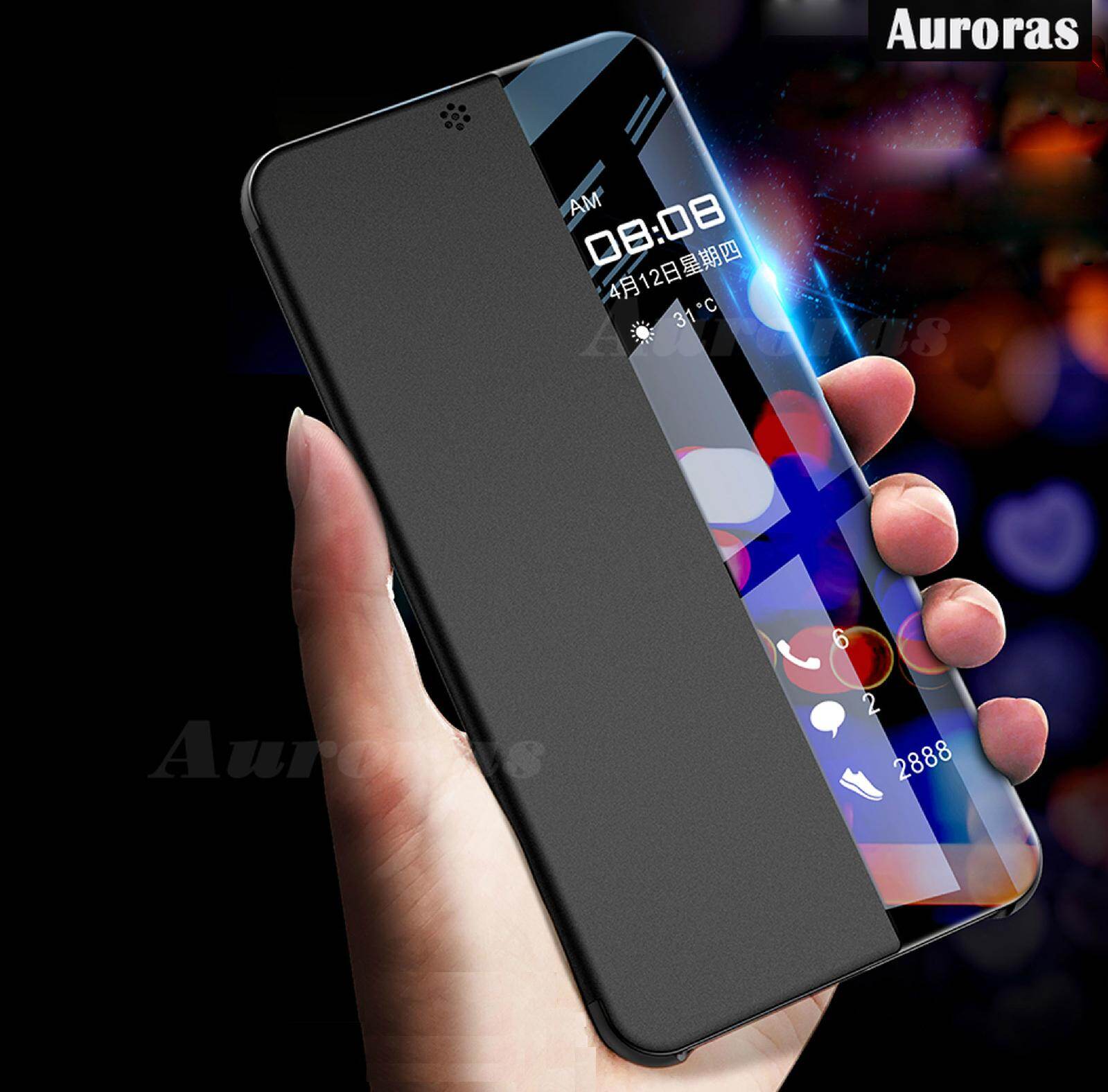 Ốp Gập Da Auroras Cho Galaxy Note 10 Plus, Ốp Da Dạng Lật Cho Cửa Sổ Xem Thông Minh Samsung Galaxy Note 10 +