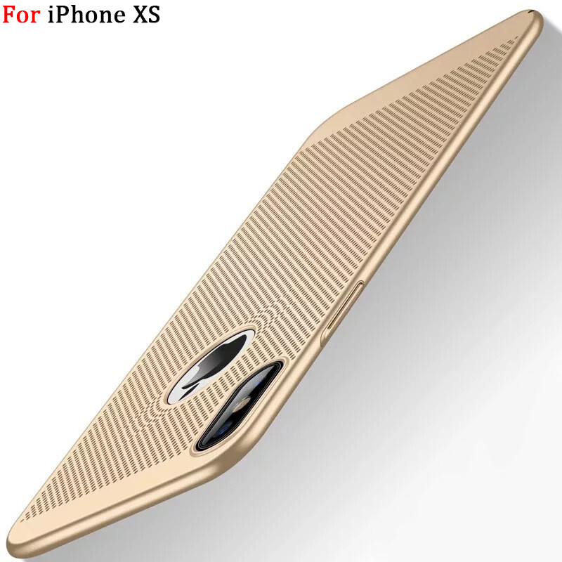 Ốp lưng tản nhiệt siêu mỏng cho iphone xs rỗng thoáng khí micro mờ cứng pc vỏ điện thoại siêu mỏng