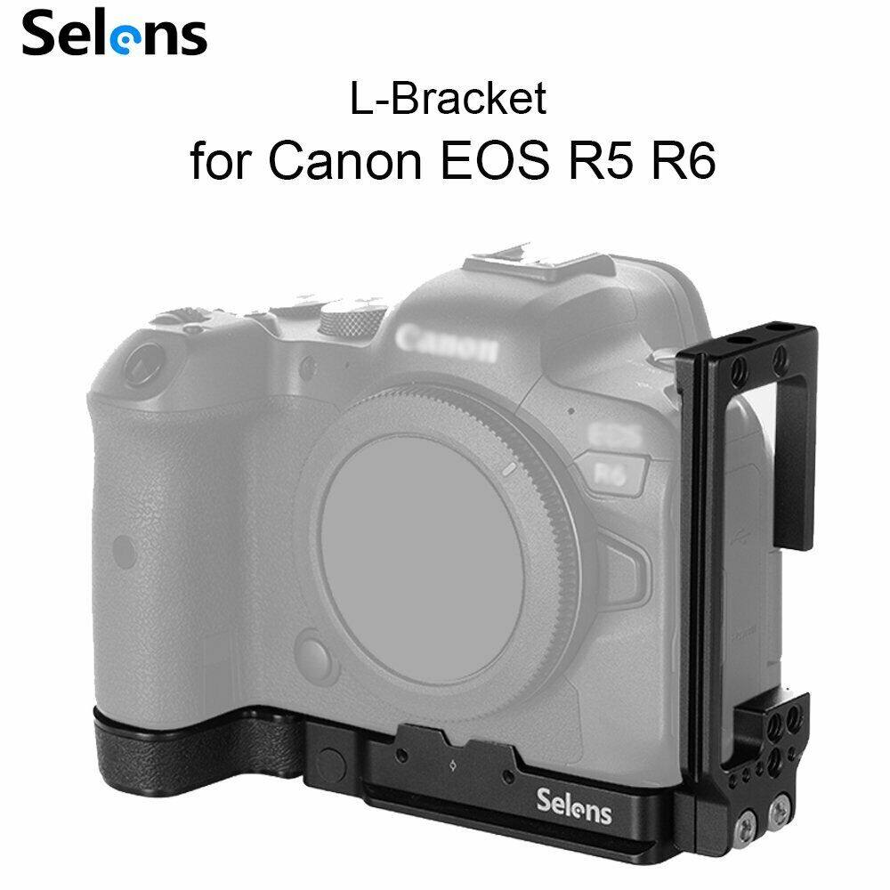 Selens L-Bracket Camera Cage Rig for Canon EOS R5 R6 Quick Release with Magnetic