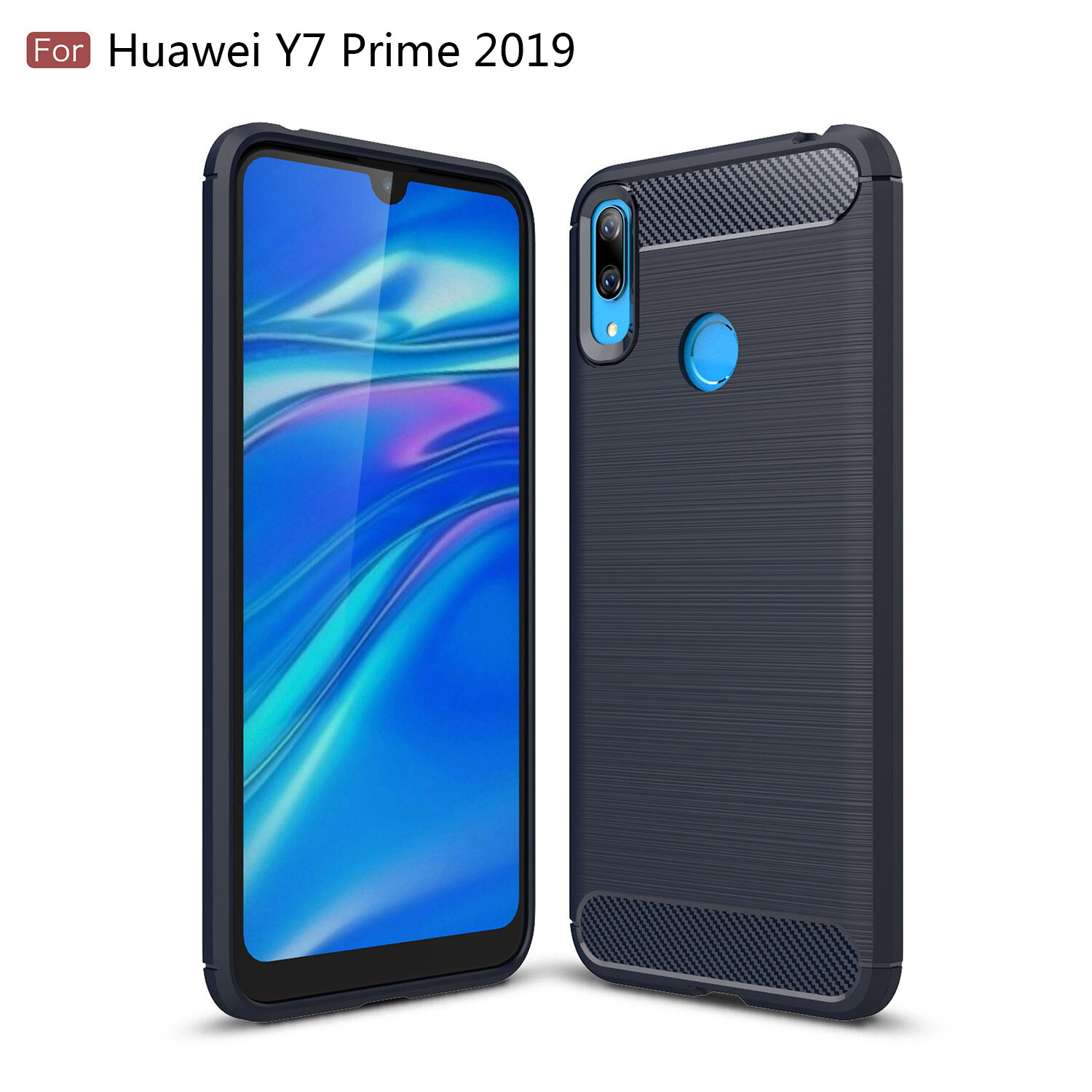 Ốp Điện Thoại LANLIN Cho Huawei Y7 Prime 2018 / Y7 Prime 2019-Ốp Lưng Điện Thoại Di Động Chải Sợi Ca