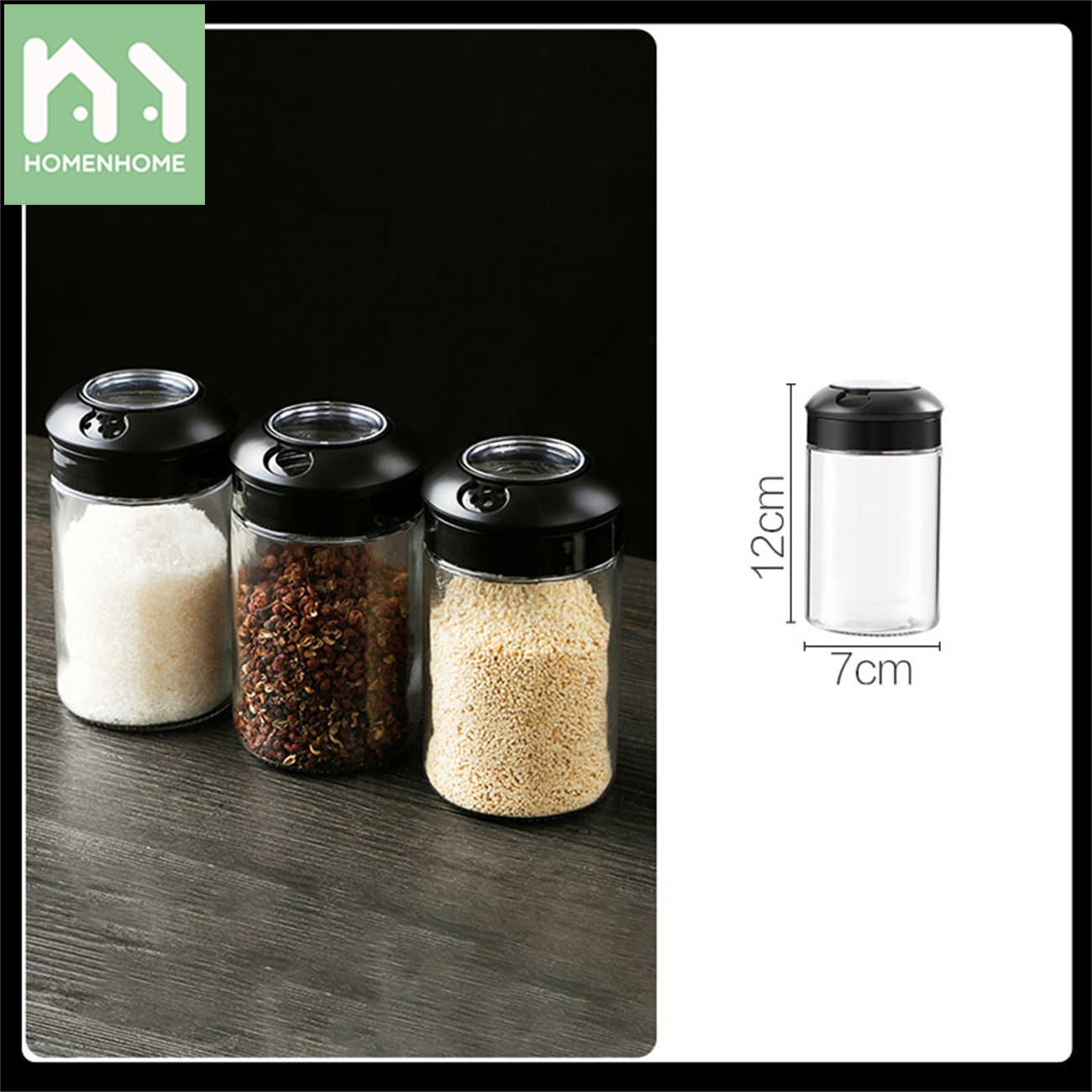 Thủy tinh vương miện homenhome, bộ nồi gia vị đa năng cho nhà bếp