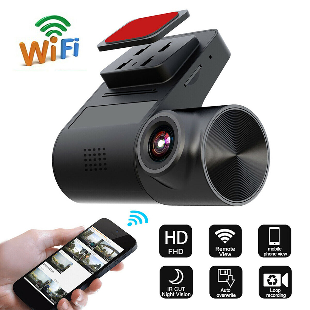 Máy ghi hình lái xe ô tô camera hành trình wifi camera dvr xe hơi usb kết nối điện thoại di động xoay 170 độ máy quay video