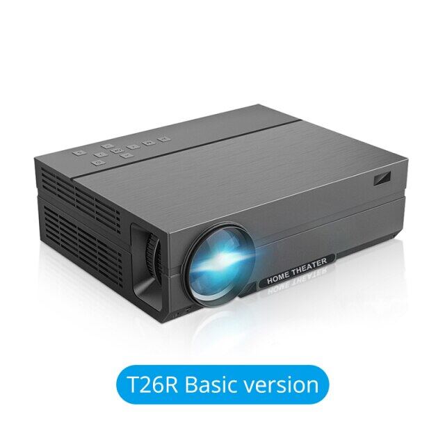 T26R LED โฮมเธียเตอร์โปรเจคเตอร์ Full HD 1080P T26L รุ่นอัพเกรด6800ลูเมน4K HDMI AV US